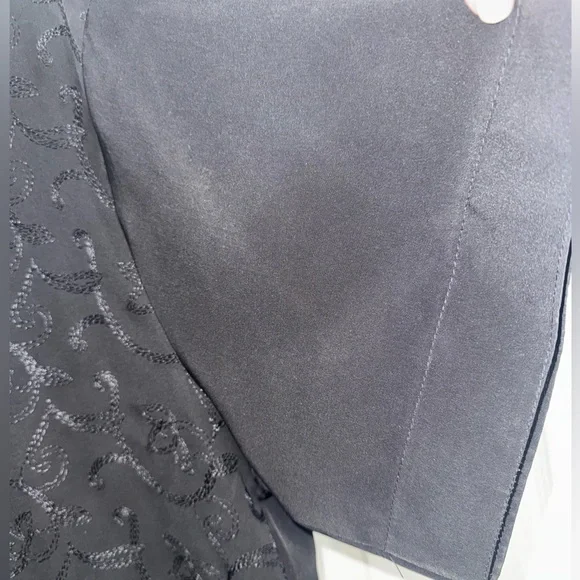 Versace Intensive Black Silk Jacquard Vintage Shirt Medusa Buttons Size 1X Y2K - Picture 8 of 14